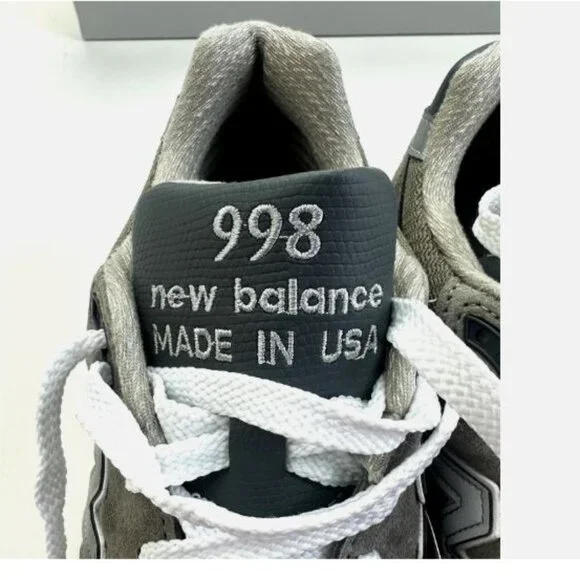New Balance 998 Shoes Men's Size 11.5 U998GR Made in USA Grey Silver Core Abzorb